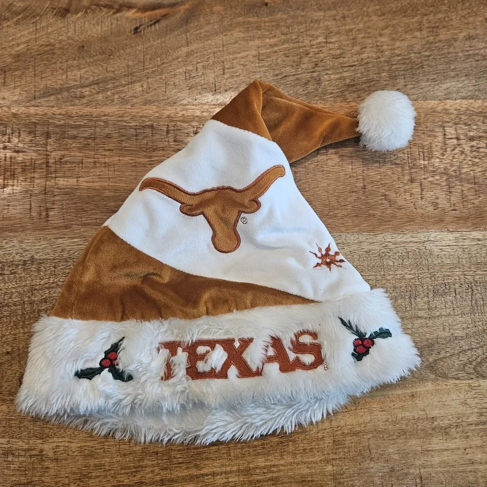 Texas Longhorns Santa Hat University of Texas NCAA Holiday Fan Gear Collectible